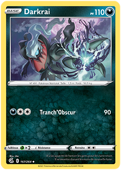 Carte Pokémon Peu commune Darkrai 167/264 de la série Poing de Fusion