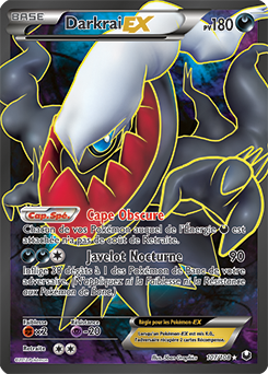 Carte Pokémon Pokémon Full Art Darkrai EX 107/108 de la série Explorateurs Obscurs