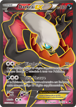 Carte Pokémon Pokémon Full Art Darkrai EX 118/122 de la série Rupture Turbo
