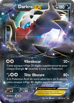 Carte Pokémon Pokémon EX Darkrai EX 74/122 de la série Rupture Turbo