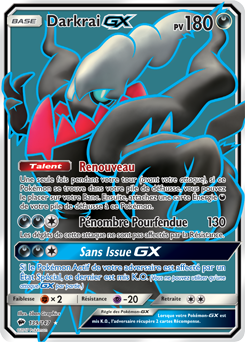 Carte Pokémon Darkrai GX 139/147 de la série Ombres Ardentes en vente au meilleur prix