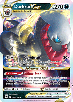Carte Pokémon Darkrai VSTAR 099/189 de la série Astres Radieux en vente au meilleur prix