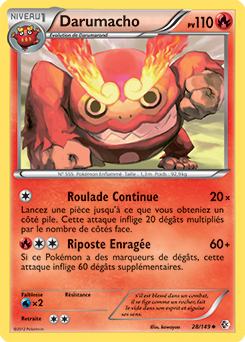 Carte Pokémon Peu commune Darumacho 28/149 de la série Frantières Franchies