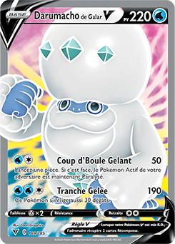 Carte Pokémon Darumacho de Galar V 169/185 de la série Voltage Éclatant en vente au meilleur prix