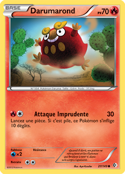 Carte Pokémon Commune Darumarond 27/149 de la série Frantières Franchies
