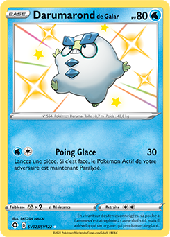 Carte Pokémon Darumarond de Galar SV023/SV122 de la série Destinées Radieuses en vente au meilleur prix