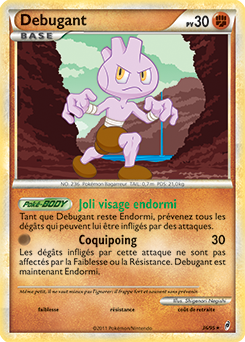Carte Pokémon Rare Debugant 36/95 de la série Appel des Légendes