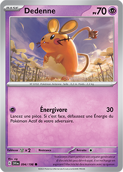 Carte Pokémon Dedenne 094/198 de la série Écarlate et Violet en vente au meilleur prix