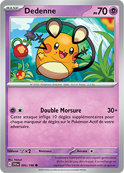 Carte Pokémon Dedenne 095/198 de la série Écarlate et Violet en vente au meilleur prix