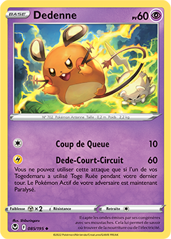 Carte Pokémon Dedenne 085/195 de la série Tempête Argentée en vente au meilleur prix