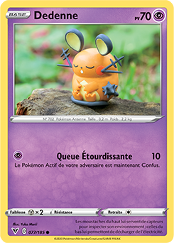 Carte Pokémon Dedenne 077/185 de la série Voltage Éclatant en vente au meilleur prix