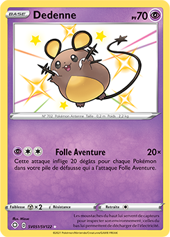 Carte Pokémon Dedenne SV051/SV122 de la série Destinées Radieuses en vente au meilleur prix