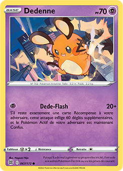 Carte Pokémon Communes Dedenne 067/172 de la série Stars Étincelantes