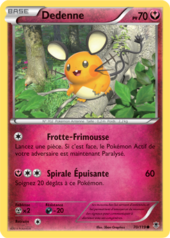 Carte Pokémon Dedenne 70/119 de la série Vigueur Spectrale en vente au meilleur prix