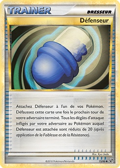 Carte Pokémon Peu commune Défenseur 72/90 de la série Indomptable