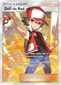 Carte Pokémon Dresseur Full Art Défi de Red 213/214 de la série Alliance Infallible