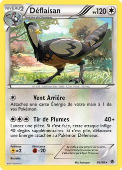 Carte Pokémon Rare Déflaisan 82/98 de la série Pouvoirs Émergents