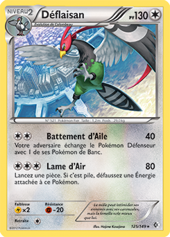 Carte Pokémon Rare Déflaisan 125/149 de la série Frantières Franchies