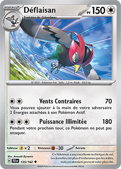 Carte Pokémon Déflaisan 135/162 de la série Forces Temporelles en vente au meilleur prix