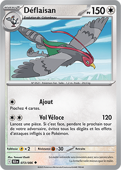 Carte Pokémon Peu commune Déflaisan 73/86 de la série Foudre Noire