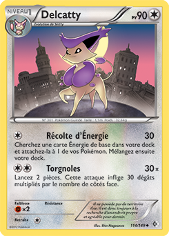 Carte Pokémon Peu commune Delcatty 114/149 de la série Frantières Franchies