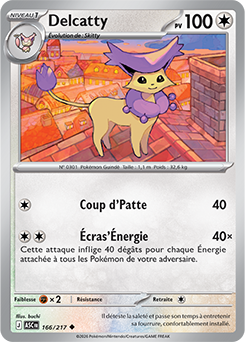Carte Pokémon Delcatty 166/217 de la série Héros Transcendants en vente au meilleur prix
