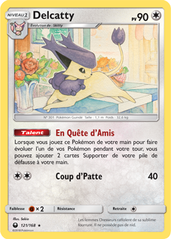 Carte Pokémon Delcatty 121/168 de la série Tempête Céleste en vente au meilleur prix