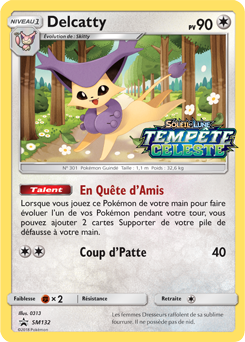 Carte Pokémon Promo Delcatty SM132 de la série Promos Soleil et Lune