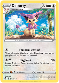 Carte Pokémon Delcatty 211/264 de la série Poing de Fusion en vente au meilleur prix