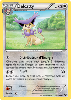 Carte Pokémon Peu commune Delcatty 105/146 de la série X&Y