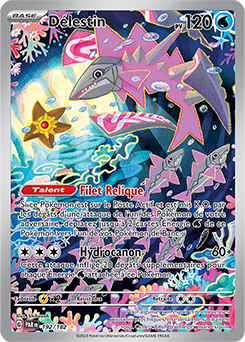 Carte Pokémon Illustration rare Délestin 192/182 de la série Faille Paradoxe