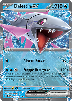 Carte Pokémon Double rare Délestin ex 43/159 de la série Aventures Ensemble