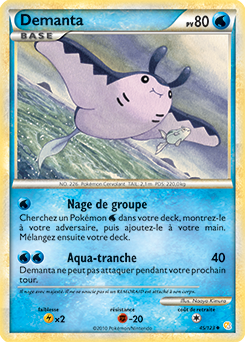 Carte Pokémon Peu commune Demanta 45/123 de la série HeartGold SoulSilver