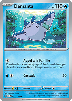 Carte Pokémon Communes Démanta 32/132 de la série Méga-Évolution