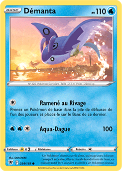 Carte Pokémon Communes Démanta 034/189 de la série Astres Radieux