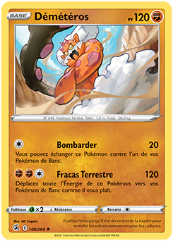 Carte Pokémon Démétéros 148/264 de la série Poing de Fusion en vente au meilleur prix