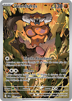 Carte Pokémon Illustration rare Démétéros 131/86 de la série Foudre Noire