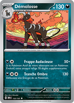 Carte Pokémon Démolosse 133/197 de la série Flammes Obsidiennes en vente au meilleur prix