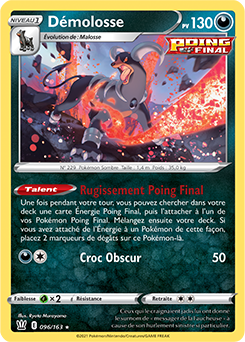 Carte Pokémon Démolosse 96/163 de la série Styles de Combat en vente au meilleur prix