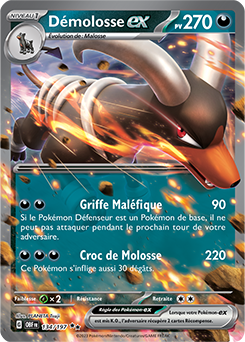 Carte Pokémon Démolosse ex 134/197 de la série Flammes Obsidiennes en vente au meilleur prix