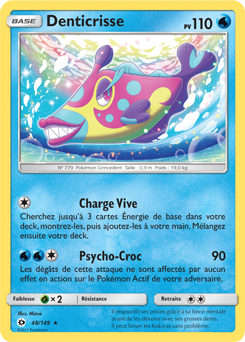Carte Pokémon Denticrisse 48/149 de la série Soleil & Lune en vente au meilleur prix