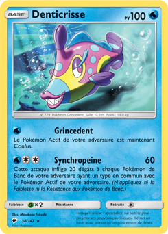 Carte Pokémon Rare Denticrisse 38/147 de la série Ombres Ardentes