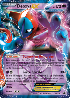 Carte Pokémon Deoxys 53/116 de la série Glaciation Plasma en vente au meilleur prix