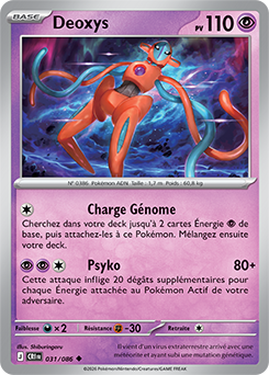 Carte Pokémon Deoxys 31/86 de la série Chaos Ascendant en vente au meilleur prix