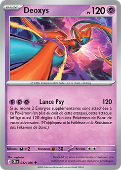 Carte Pokémon Deoxys 32/86 de la série Chaos Ascendant en vente au meilleur prix