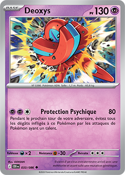 Carte Pokémon Deoxys 33/86 de la série Chaos Ascendant en vente au meilleur prix