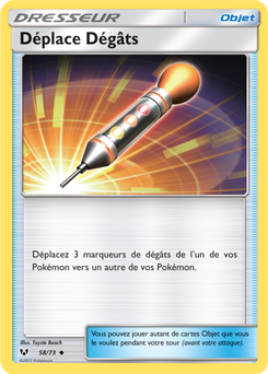 Carte Pokémon Déplace Dégâts 58/73 de la série Légendes Brillantes en vente au meilleur prix