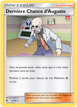 Carte Pokémon Dernière Chance d’Auguste 52/68 de la série Destinées Occultes en vente au meilleur prix