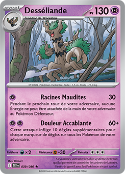 Carte Pokémon Rare Desséliande 39/86 de la série Chaos Ascendant
