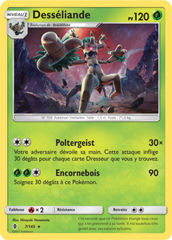Carte Pokémon Rare Desséliande 7/145 de la série Gardiens Ascendants